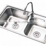 Cheap Price Stainless Steel Double Wash Basin