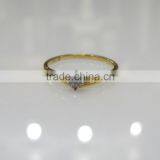 0.16cts Solitaire Diamond Ring 14K Yellow Gold SI Clarity H Color thumbnail-1
