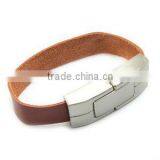 USB 2.0 1GB Brown Bracelet Leather Flash Drive,novelty Shape Usb Flash Drive thumbnail-1