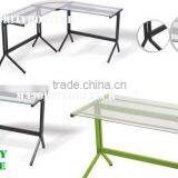 Metal Table Glass Table---COD-6