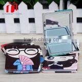 Hot Sale Pu Framed Cosmetic Mirror/good Designed Pocket Mirror