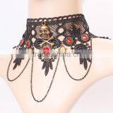 MYLOVE Vintage Gothic Antique Bronze Skull Pendant Necklace Punk Halloween Jewelry Gift MLY267 thumbnail-2