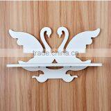 Decorative Pure White WPC Hollow Out Floating Shelves