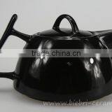 16 OZ Black Color Ceramic Stoneware Coffee Tea Pot And Tea Pot Set, Original Chinese Teapot thumbnail-1