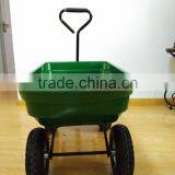 Gorilla Carts Lawn Tractor Attachments Heavy Duty Garden Poly Dump Cart 2 In 1 thumbnail-4