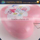 Promotional Pink Heart Ceramic China Home Decor Wholesale thumbnail-2