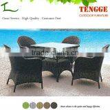 YH-5132 Outdoor Furniture Rattan Dinner Set Portable Table and Chair Set thumbnail-1