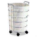 Laundry Showerdrape Round Laundry Basket on Wheels thumbnail-1