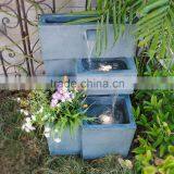 Green Unique Fiberglass Led Outdoor Square Balcony Garden Water Feature thumbnail-4