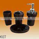 Custom Design 4 Pcs Glazed Ceramic Bath Set thumbnail-4