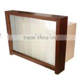 Nail salon reception desk Solid wood office table design receptionist table F-2709-2