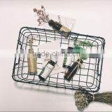 Black Metal Wire Storage Basket With Open Design thumbnail-6