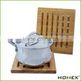 Personalized Bamboo Table Plate Mat/ Bamboo Trivet Homex_BSCI/ FDA/ LFGB