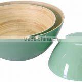 Spun Bamboo Salad Bowls, Lacquered Bamboo Salad Bowls thumbnail-2