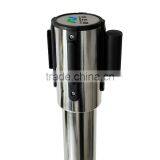 Silvery Stainless Steel Outdoor Traffic Retractable Crowd Control Barrier thumbnail-3