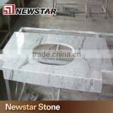 Newstar Snow White Marble Vanity Top Counter Tops One Table Top Custom Cut thumbnail-1