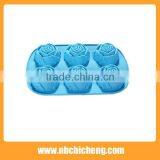 Flower Silicone Cake Mold, 6 Cavity Baking Soap Mold, Silicone Cake Bakeware thumbnail-2