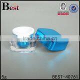 Luxury Silver Purple Black Acrylic Container New Arrival Square Shape Double Wall 15g 30g 50g Cosmetic Acrylic Face Cream Jar thumbnail-2