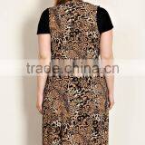 Korea Womans Apparel Manufacturers Cheap 100% Polyester Leopard Print Longline Vest High Waist High Fashion Womens Clothing thumbnail-3