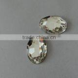 Oval Sew-on Crystal Flatback Glass Bead With Holes Crystal Color Glass Bead for Wedding Dress thumbnail-6