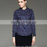Idyllic Style Floral Printed Long Sleeve Cotton Shirt For Ladies thumbnail-1