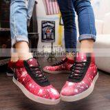 HFR-JS08 2015 Super Fashion Latest LED Glittering Canvas Shoe thumbnail-2