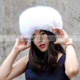 CX-C-169D Winter Good Quality Hot Selling Genuine Fox Fur Cap thumbnail-1
