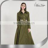 European Design Elegant Autumn Dress Women Casual Long Sleeve Dress Brand Fashion Pleated Ladies Dreses thumbnail-1