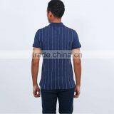 Wholesale New Design Jersey Fabric Polo Shirt Vertical Striped Polo Shirt Custom thumbnail-4