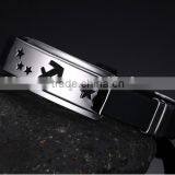 Fashion Mens Silicone Stainless Steel Bracelets Custom Own Logo Silicone Braceets for Promotional Gifts 2017 thumbnail-6