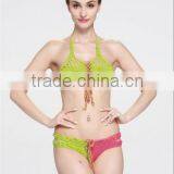 Customized Sweet Sexy Girl Fashion Woman Lace Bra Set Underwear Green Sexy Swimwear Suit thumbnail-1