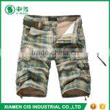 New Style Summer Casual 100% Cotton 6 Pockets Mens Baggy Plaid Cargo Shorts thumbnail-3