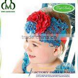 Infant Baby Flower Hairband Girls Elastic Feather Colorful Headband thumbnail-5
