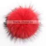 12-13cm Raccoon Fur Ball DIY Charm Keyrings Fur Pom Pom Ball For Shoes Headgear Hats Caps Pendant Chaveiro Scarves Accessory thumbnail-6