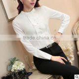 Custom Nice Quality Chantilly Formal Slim Fit Office Blouse for Lady Wholesale thumbnail-2