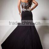 New 2013 Prom Dresses Black Mermaid/Trumpet Floor Length Sweetheart Chiffon Rhinestone thumbnail-2