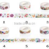 Colors 1.5cm*10m Washi Tape Flowers/cartoon Figure/animal Shape Pattern Paper Tape Decorative Tape thumbnail-3