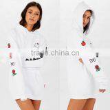 Cute off White Hoodie Custom Logo Ladies Long Sleeve Hoodie With Prints thumbnail-6