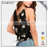 Plus Size Summer Women's Sleeveless Floral Printed Tops Girl Blouse thumbnail-1