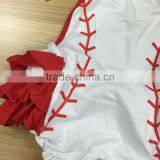 Cotton Baby Bubble Halter Romper Summer Girl Boutique Rompers Baby Jumpsuits Kids Baseball Baby Romper Set Infant Girl Clothes thumbnail-3