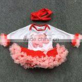 2016 New Valentine's Day Baby Girls Heart Elephant Red Ruffle Infant Romper Kids Wear Hot Sell With Matching Headband Sets thumbnail-1