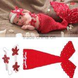Newborn Costume Baby Hat Short Set Handmade Knit Crochet Photography Props 2 Pcs Outfits thumbnail-3