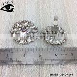 Round Shape Crystal Ornament Shoe Clips For Heels thumbnail-3