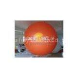 Orange Inflatable advertising helium balloon with UV protected printing, ad balloons