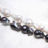 Fashion Jewelry Freshwater Cultured Nucleated More Colors Pearl Cream Biwa Beads thumbnail-2