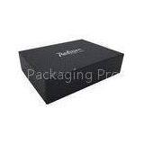 Hotel Black Fancy Paper Rigid Gift Box Silver Stamping Logo With Drawers thumbnail-1