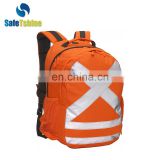 custom canvas high visibility reflective safety backpack