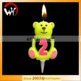 New Arrival Bear Shaped Baby Number Candle Product