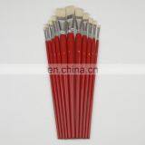 Red Long Wooden Handle Bristle Brush Bright #1~#12