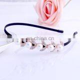 Han Edition Fashion Pearl Diamond Hair Hoop Decorations Gentlewoman for Kids thumbnail-1